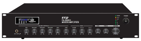 OEM 500W 100V de Versterker van het PAsysteem met ECHO Mixer Amp Overload Protection