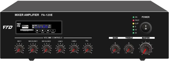 de Versterker van het de PAsysteem van 120W AC230V met de FM van MP3 BR BT