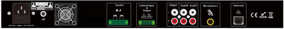 De zwarte IP Versterker van het het Systeem100v 500W Netwerk van de Netwerkpa met Audiodecoder
