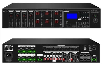 Nieuw kwam 19“ van de de Matrijsmixer van de Rekgrootte 6*120W de Versterker met USB/SD/FM/BT aan
