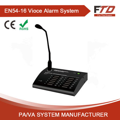 Alarmsysteemproduct 12 Streek Ver het Pagineren de Evacuatiesysteem van de Microfoon Digitaal Stem