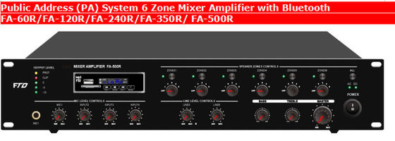 de versterker audioversterker van de 6 streekmixer met bluetooth